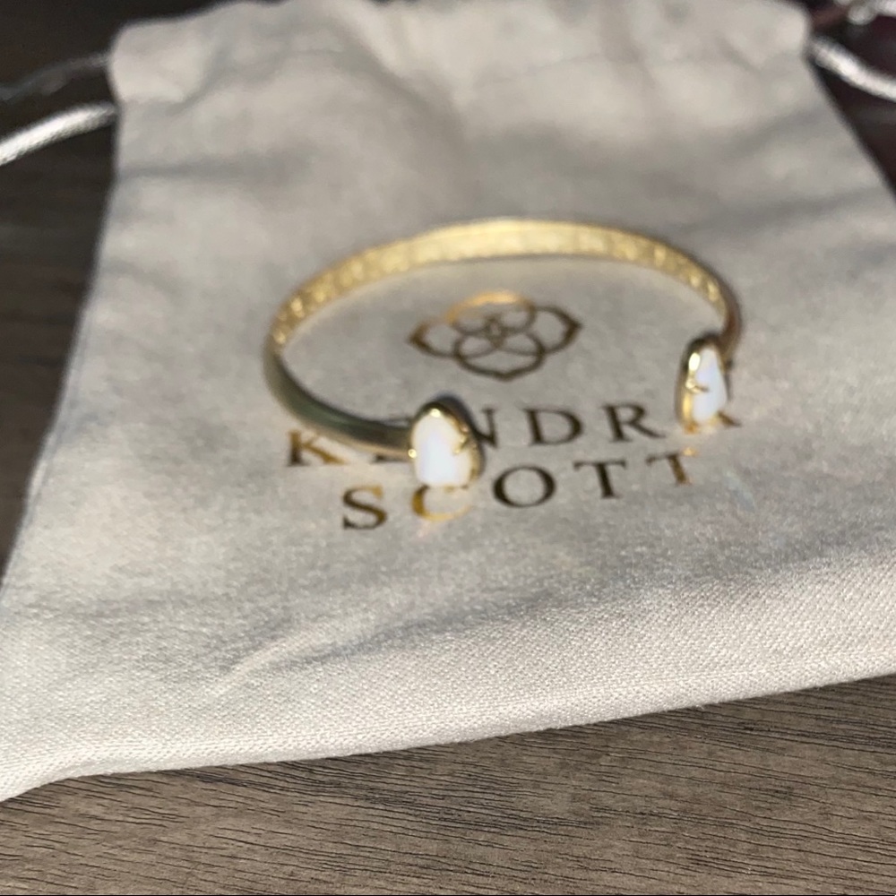 Kendra Scott Gold Cuff Bracelet with Opal Stones